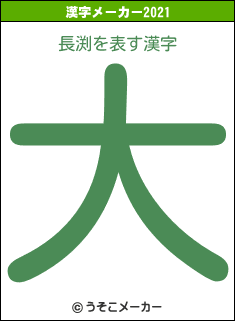 長渕の2021年の漢字メーカー結果