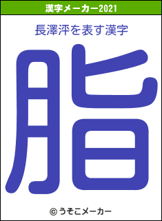 長澤泙の2021年の漢字メーカー結果