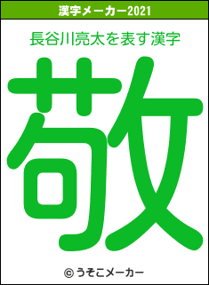 長谷川亮太の2021年の漢字メーカー結果