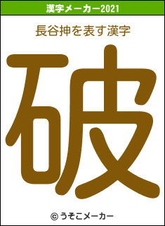 長谷抻の2021年の漢字メーカー結果