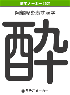 阿部隆の2021年の漢字メーカー結果
