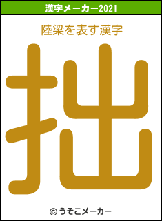 陸梁の2021年の漢字メーカー結果