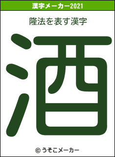 隆法の2021年の漢字メーカー結果