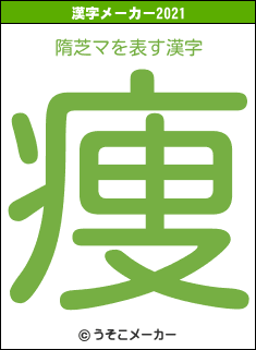 隋芝マの2021年の漢字メーカー結果