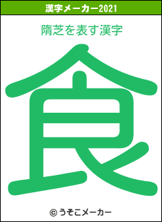 隋芝の2021年の漢字メーカー結果