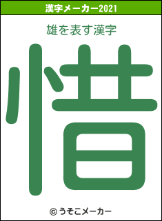 雄の2021年の漢字メーカー結果