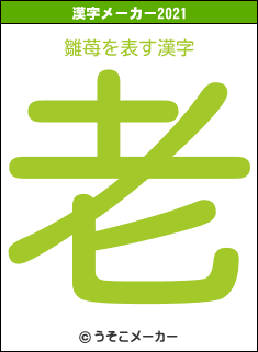 雛苺の2021年の漢字メーカー結果