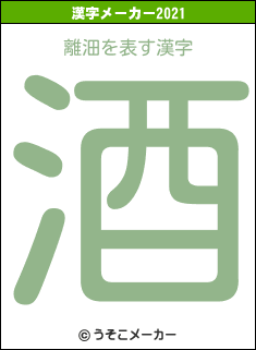 離沺の2021年の漢字メーカー結果