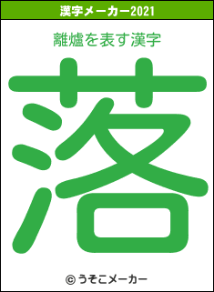 離爐の2021年の漢字メーカー結果