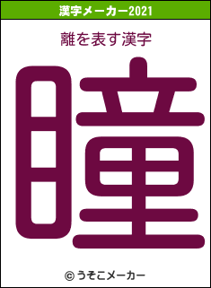 離の2021年の漢字メーカー結果