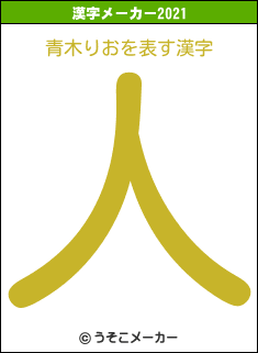 青木りおの2021年の漢字メーカー結果