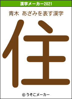 青木 あざみの2021年の漢字メーカー結果