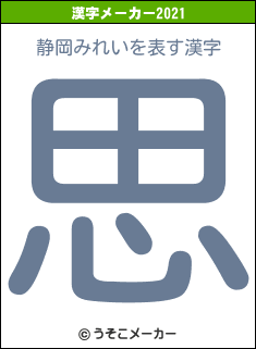 静岡みれいの2021年の漢字メーカー結果