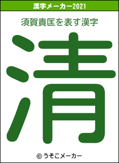 須賀貴匡の2021年の漢字メーカー結果