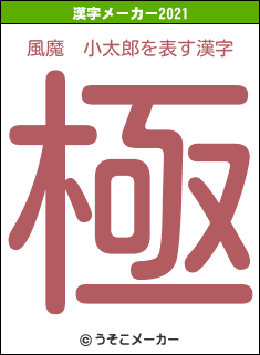 風魔　小太郎の2021年の漢字メーカー結果