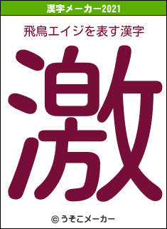 飛鳥エイジの2021年の漢字メーカー結果