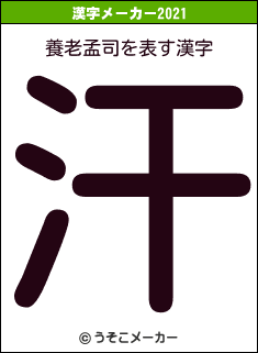 養老孟司の2021年の漢字メーカー結果