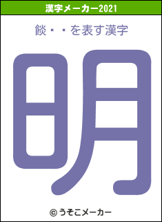 餤ޥ饹の2021年の漢字メーカー結果