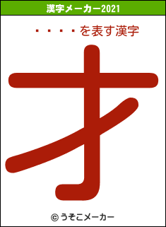 餱Ƥȥ졼の2021年の漢字メーカー結果