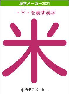 饮Υꥨの2021年の漢字メーカー結果