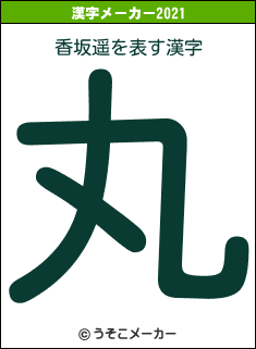 香坂遥の21年を表す漢字は 丸