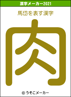 馬岱の2021年の漢字メーカー結果