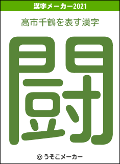 高市千鶴の2021年の漢字メーカー結果