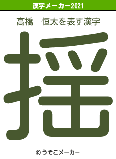 高橋　恒太の2021年の漢字メーカー結果