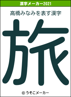 高橋みなみの2021年の漢字メーカー結果