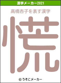 高橋杏子の2021年の漢字メーカー結果