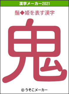 鬚◆姫の2021年の漢字メーカー結果