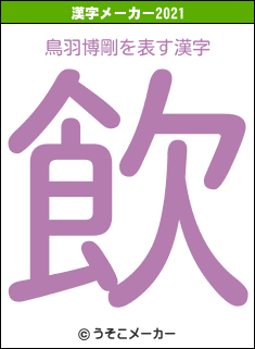 鳥羽博剛の2021年の漢字メーカー結果