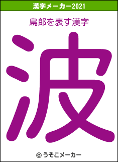 鳥郎の2021年の漢字メーカー結果