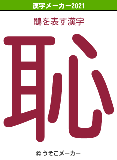 鵑の2021年の漢字メーカー結果