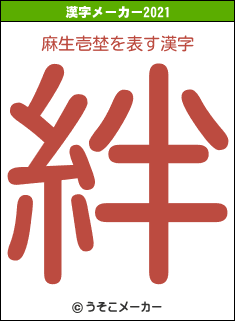 麻生壱埜の2021年の漢字メーカー結果