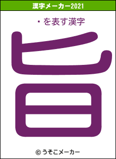 麽の2021年の漢字メーカー結果