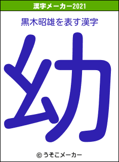 黒木昭雄の2021年の漢字メーカー結果