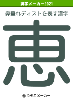 鼻垂れディストの2021年の漢字メーカー結果