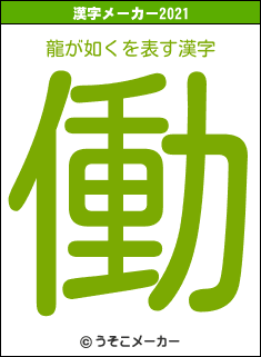 龍が如くの2021年の漢字メーカー結果