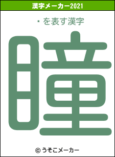 꿵の2021年の漢字メーカー結果