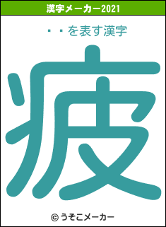 른Ĺの2021年の漢字メーカー結果