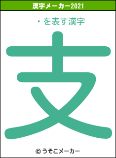 뱦の2021年の漢字メーカー結果