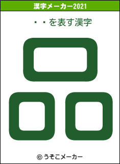 븫칬の2021年の漢字メーカー結果
