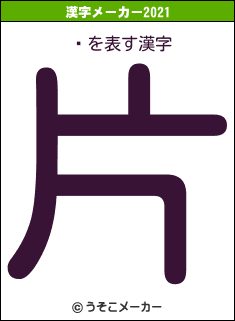 뻮の2021年の漢字メーカー結果