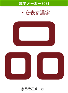 졡の2021年の漢字メーカー結果