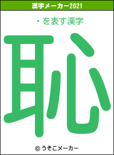 줹の2021年の漢字メーカー結果