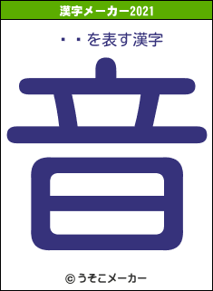 쥪ˡの2021年の漢字メーカー結果