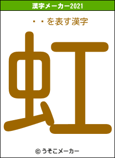 ⤴の2021年の漢字メーカー結果