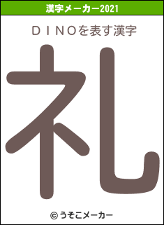 ＤＩＮＯの2021年の漢字メーカー結果