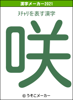 ﾇﾁｬﾘの2021年の漢字メーカー結果